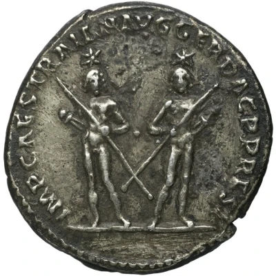 Denarius - Lucius Servius Sulpicius Rufus IMP CAES TRAIAN AVG GER DAC P P REST; Castor and Pollux back