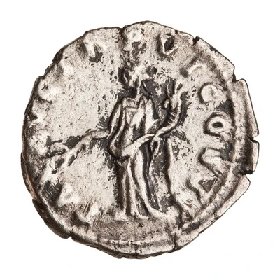 Denarius - Lucius Verus PAX AVG TR P VI COS II; Pax back