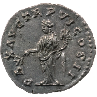 Denarius - Lucius Verus PAX AVG TR P VI COS II; Pax back