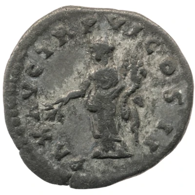 Denarius - Lucius Verus PAX AVG TR P VI COS II; Pax back