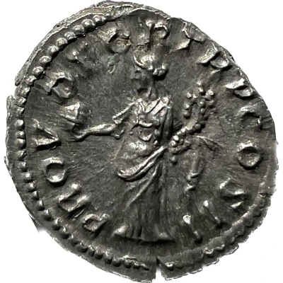 Denarius - Lucius Verus PROV DEOR TR P COS II; Providentia back