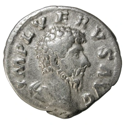 Denarius - Lucius Verus PROV DEOR TR P III COS II; Providentia front
