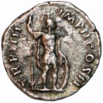 Denarius - Lucius Verus TR P IIII IMP II COS II; Mars back