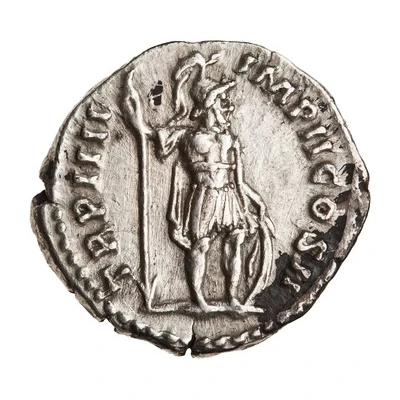 Denarius - Lucius Verus TR P IIII IMP II COS II; Mars back