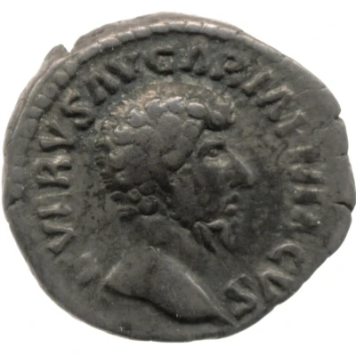 Denarius - Lucius Verus TR P IIII IMP II COS II; Victory front