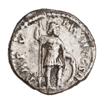 Denarius - Lucius Verus TR P V IMP II COS II; Mars back