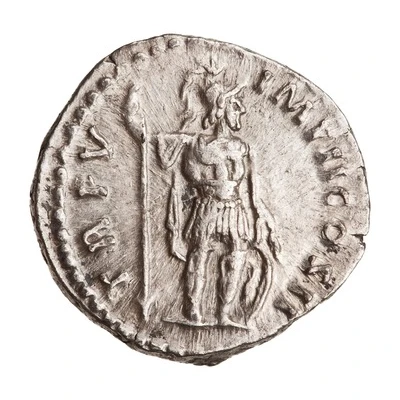 Denarius - Lucius Verus TR P V IMP II COS II; Mars back