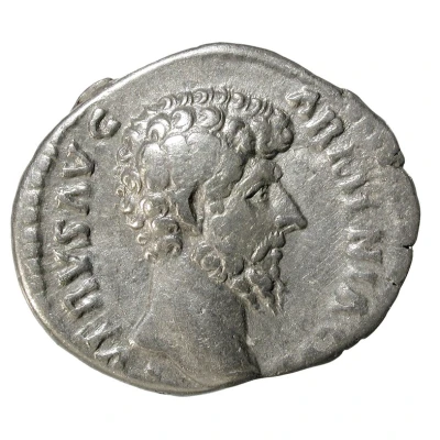Denarius - Lucius Verus TR P V IMP II COS II; Roma and Victory front