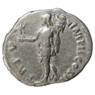 Denarius - Lucius Verus TR P V IMP II COS II; Roma and Victory back