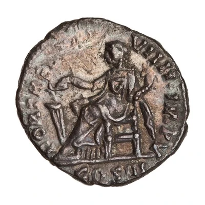 Denarius - Lucius Verus TR P VIII IMP V COS III FORT RED; Fortuna back