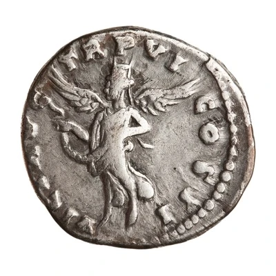 Denarius - Lucius Verus VICT AVG TR P VI COS II; Victory back