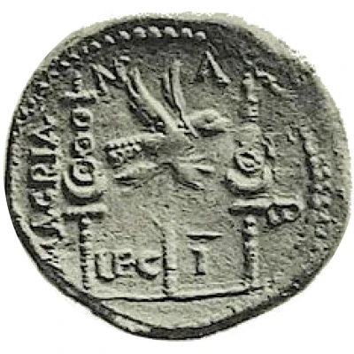 Denarius MACRIA N A LIB LEG I; Africa back