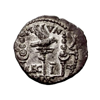 Denarius MACRIA N A LIB LEG I; Africa back