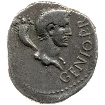 Denarius MARTI VLTORI; Genius and Mars front