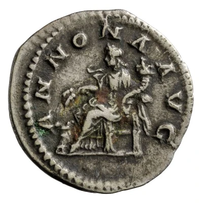 Denarius - Macrinus ANNONA AVG; Annona back