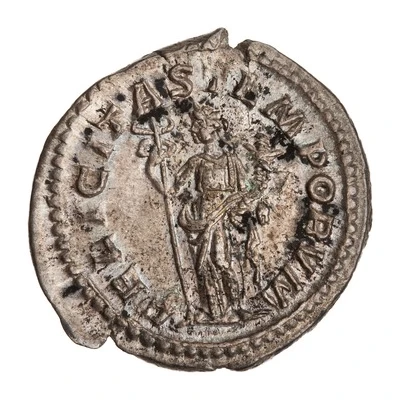 Denarius - Macrinus FELICITAS TEMPORVM; Felicitas back
