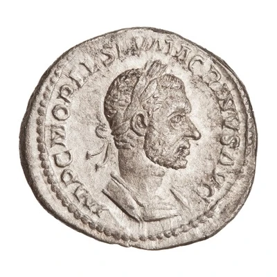 Denarius - Macrinus FELICITAS TEMPORVM; Felicitas front