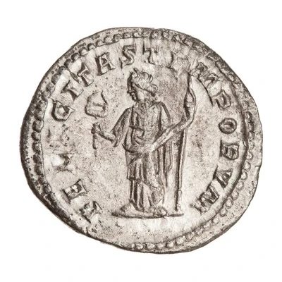 Denarius - Macrinus FELICITAS TEMPORVM; Felicitas back