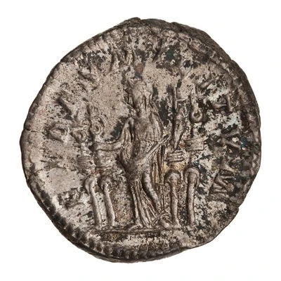Denarius - Macrinus FIDES MILITVM; Fides back