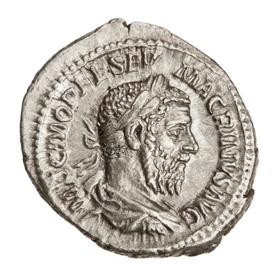 Denarius - Macrinus IOVI CONSERVATORI; Jupiter front