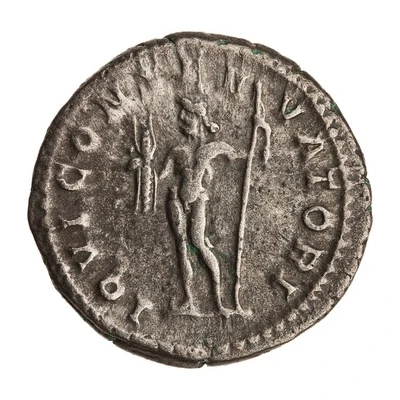 Denarius - Macrinus IOVI CONSERVATORI; Jupiter back