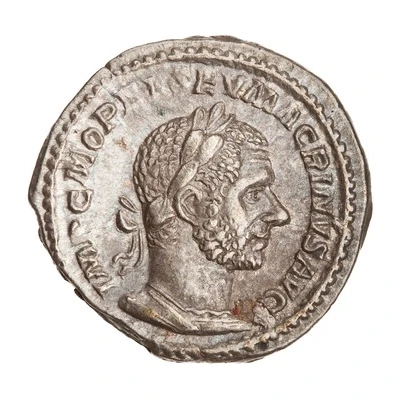 Denarius - Macrinus IOVI CONSERVATORI; Jupiter front