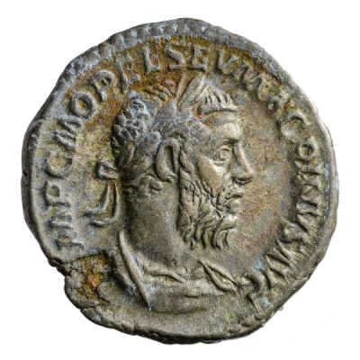 Denarius - Macrinus P M TR P II COS P P; Annona front