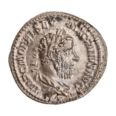 Denarius - Macrinus P M TR P II COS P P; Annona front
