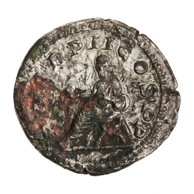 Denarius - Macrinus P M TR P II COS P P back