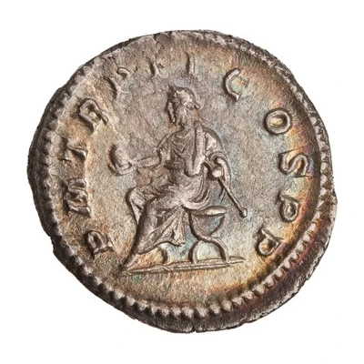 Denarius - Macrinus P M TR P II COS P P back