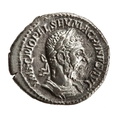 Denarius - Macrinus PONTIF MAX TR P COS P P; Felicitas front