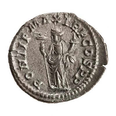 Denarius - Macrinus PONTIF MAX TR P COS P P; Felicitas back