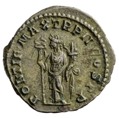 Denarius - Macrinus PONTIF MAX TR P II COS P P; Felicitas back