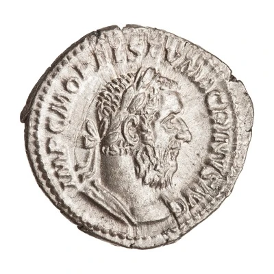 Denarius - Macrinus PONTIF MAX TR P II COS P P; Fides front