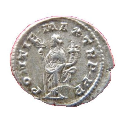 Denarius - Macrinus PONTIF MAX TR P P P; Felicitas back