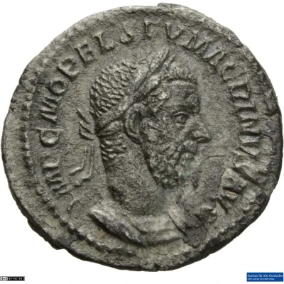Denarius - Macrinus PONTIF MAX TR P P P; Fides front