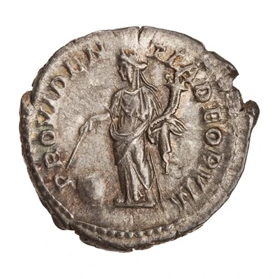 Denarius - Macrinus PROVIDENTIA DEORVM; Providentia back