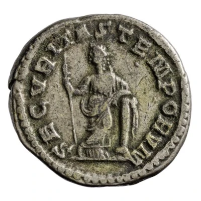 Denarius - Macrinus SECVRITAS TEMPORVM; Securitas back