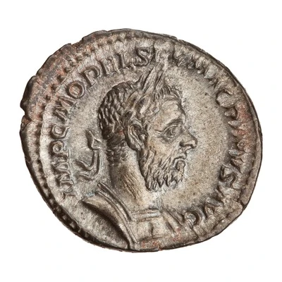 Denarius - Macrinus SECVRITAS TEMPORVM; Securitas front