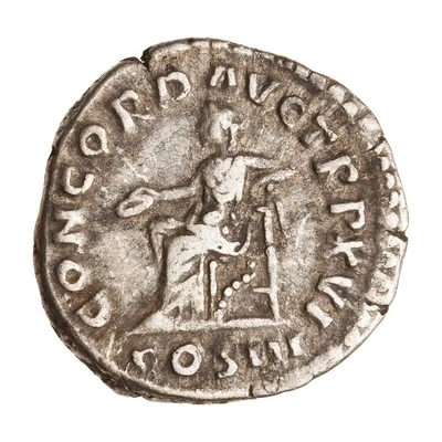 Denarius - Marcus Aurelius CONCORD AVG TR P XVI COS III; Concordia and Spes back