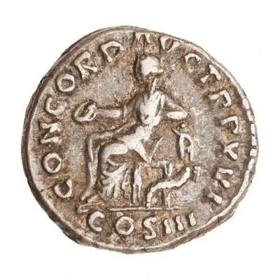 Denarius - Marcus Aurelius CONCORD AVG TR P XVI COS III; Concordia and Spes back