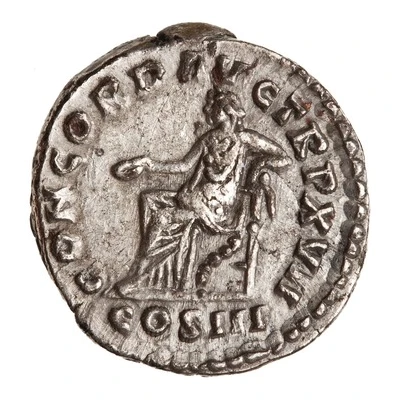 Denarius - Marcus Aurelius CONCORD AVG TR P XVII COS III; Concordia and Spes back