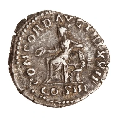 Denarius - Marcus Aurelius CONCORD AVG TR P XVII COS III; Concordia and Spes back