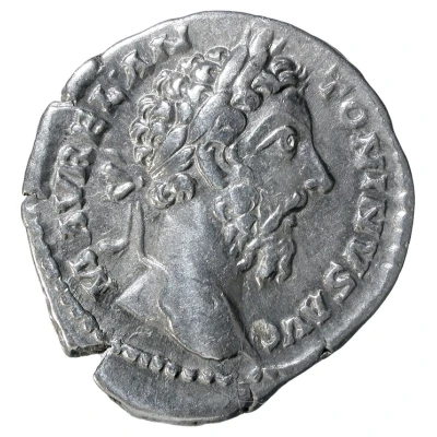 Denarius - Marcus Aurelius COS III P P; Roma and Victory front
