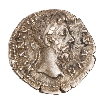 Denarius - Marcus Aurelius COS III P P; Roma and Victory front