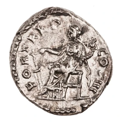 Denarius - Marcus Aurelius FORT RED COS III; Fortuna back