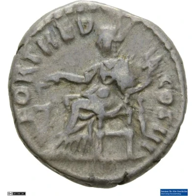Denarius - Marcus Aurelius FORT RED COS III; Fortuna back
