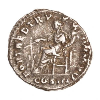 Denarius - Marcus Aurelius FORT RED TR P XXIII IMP V COS III; Fortuna back