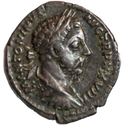 Denarius - Marcus Aurelius IMP VI COS III; Mars front