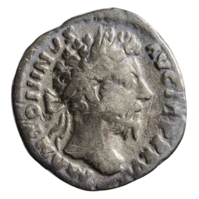 Denarius - Marcus Aurelius IMP VI COS III; Roma and Victory front